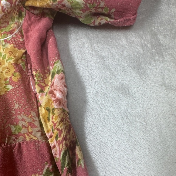 Auguste the Label Bonnie Beachside Floral Peach Pink Yellow Green Mini Dress 4 - Picture 6 of 16